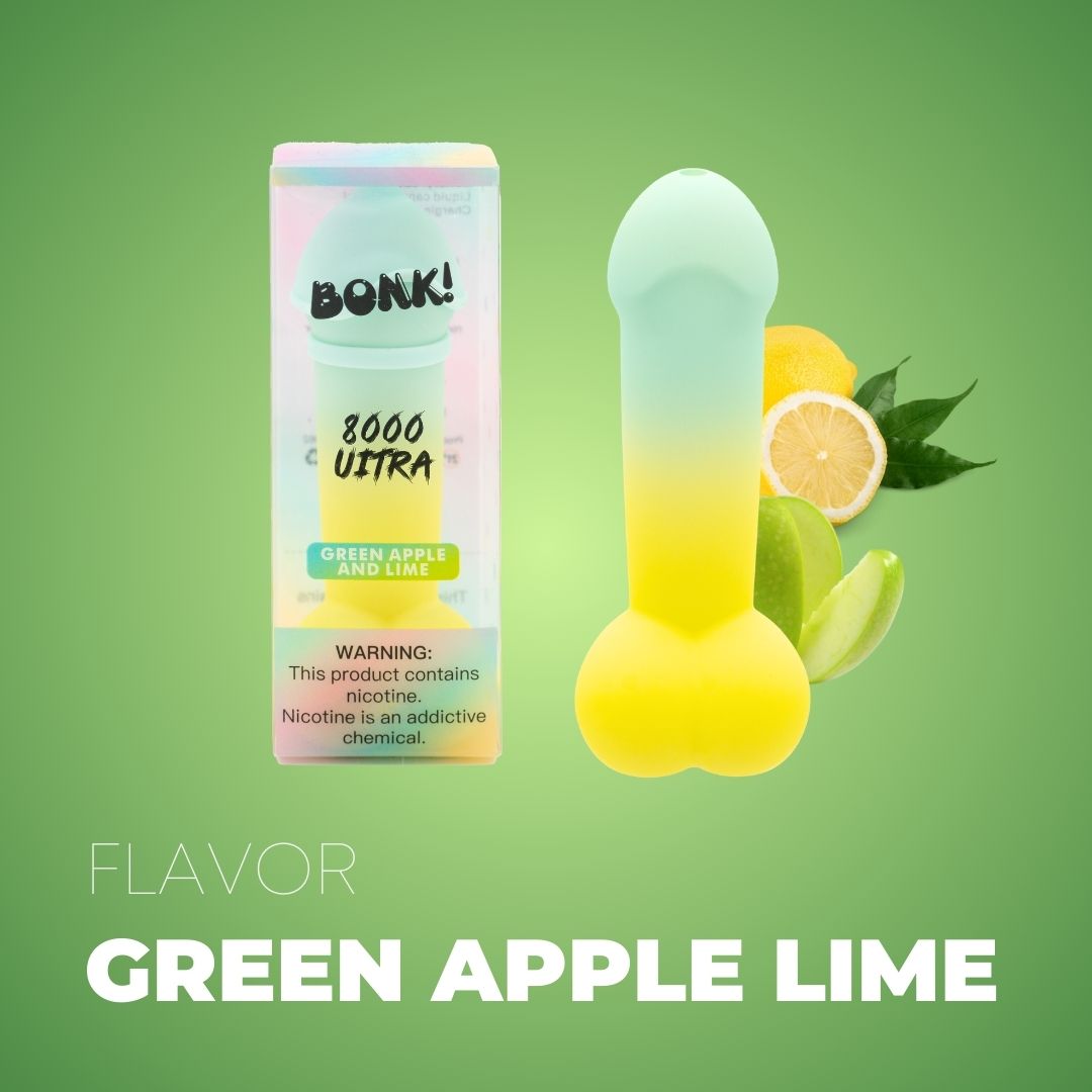 BONK8000 DICK VAPE GREEN APPLE LIME